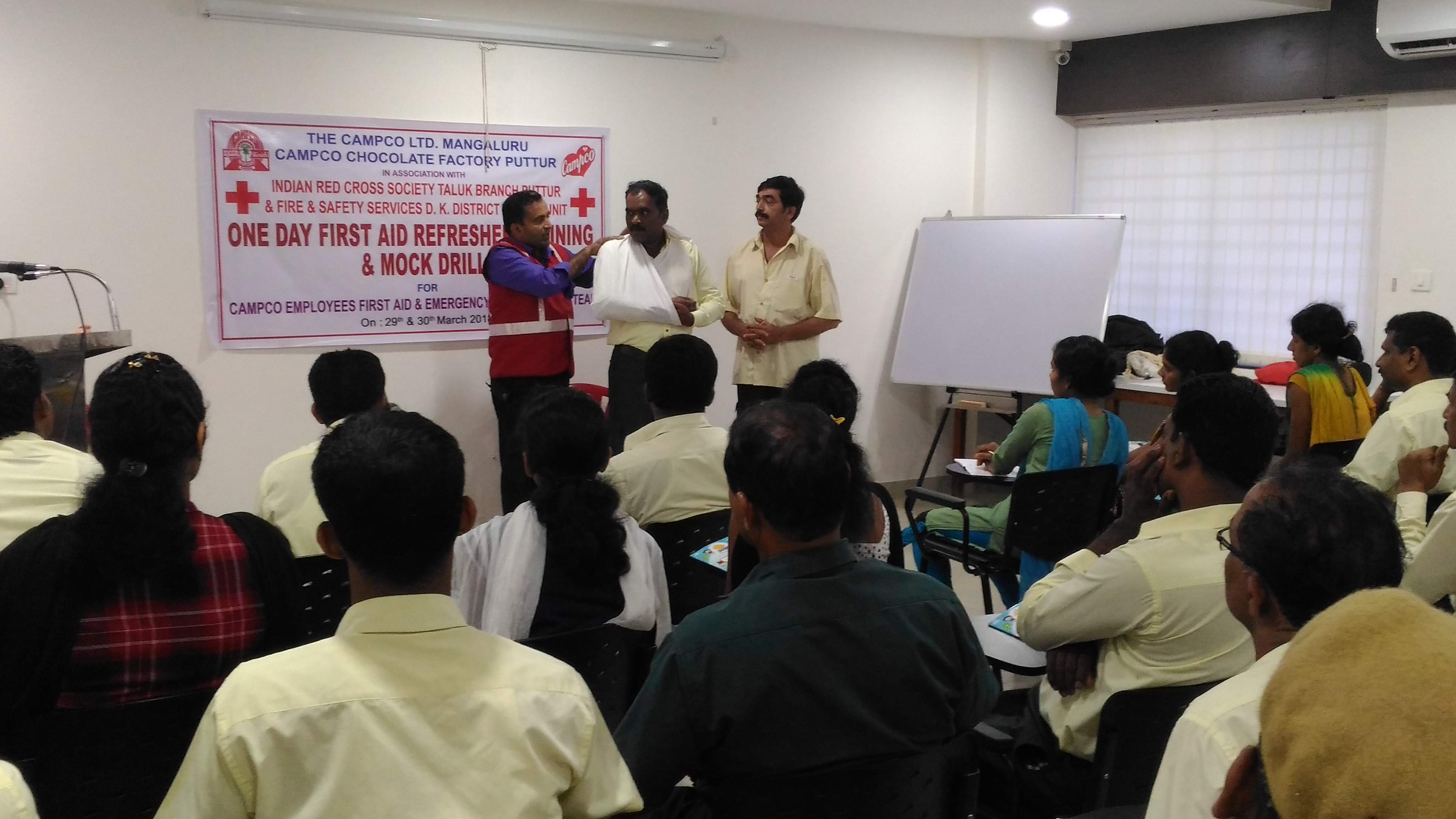 ಪುತ್ತೂರು:  ಕ್ಯಾಂಪ್ಕೋದಲ್ಲಿ ಪ್ರಥಮ ಚಿಕಿತ್ಸೆ ತರಬೇತಿ